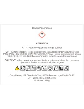 La bougie Luxe de Noël pain d'épices