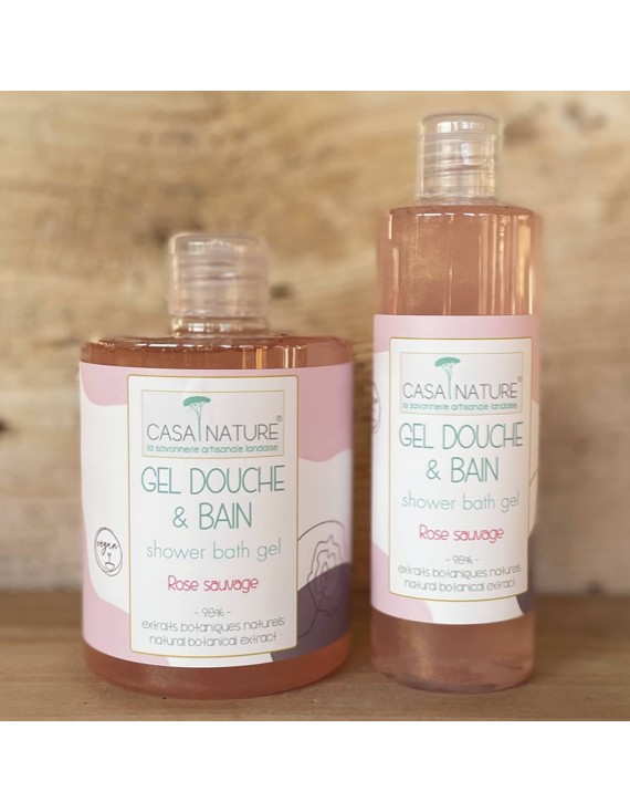gel bain douche rose sauvage (églantine)