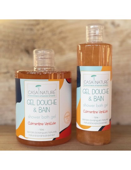 gel bain douche clémentine vanillée