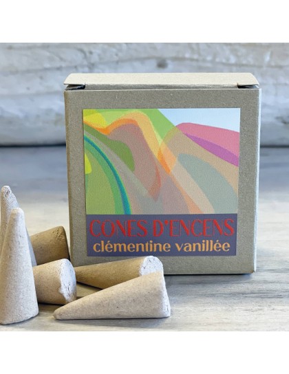 cônes d'encens clémentine vanillée
