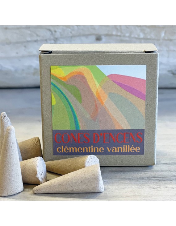 cônes d'encens clémentine vanillée